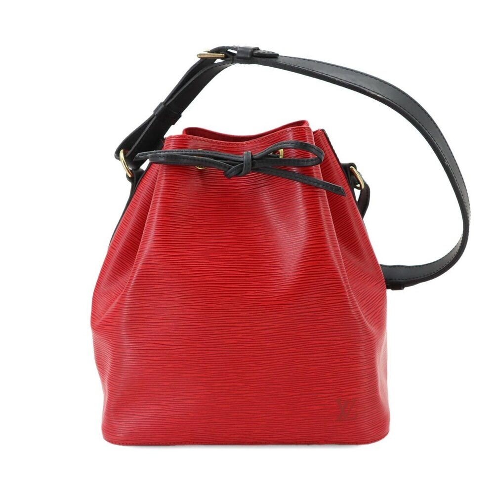 Louis Vuitton Epi Petit Noe Shoulder Handbag, Leather, Castilian Red (Noir), ...